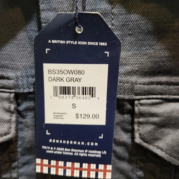 Mens The Original Ben Sherman Small Dark Gray Jacket - Picture 3 of 6